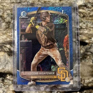 2025 Bowman 1st COBB HIGHTOWER Blue Shimmer Refractor #/150 Padres BCP-104 - Picture 1 of 2