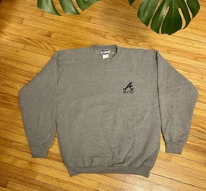 Vintage 90s Medium Atlanta Braves MLB Baseball CrewNeck Sweatshirt Embroidered - Picture 1 of 7