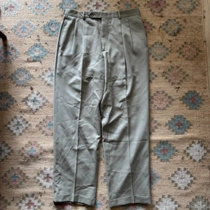 VTG Nordstrom Pants Mens 34x30 Old Money Luxury Baggy Pleated Pleat Wool 90s - Picture 1 of 6