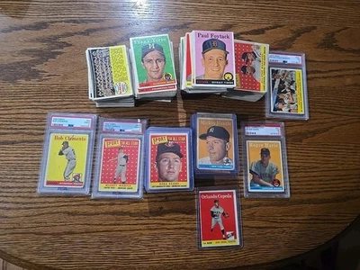 1958 Topps бейсбол полный комплект (494/494) Микки Мэнтл Роджер Марис * красивый * - Изображение 1 из 4