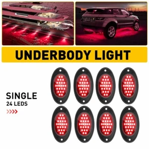 8 Pod Red LED Rock Lights Kit For Offroad Truck Underbody Neon Underglow Lamp J - Picture 1 of 11