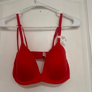 Aerie Women's Full Coverage Bra Cutout Red Size 32D NWT - Picture 1 of 7