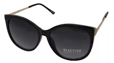 Kenneth Cole Reaction Womens Cat Eye Black Plastic Sunglass KC1381. 1B - Image 1 of 4