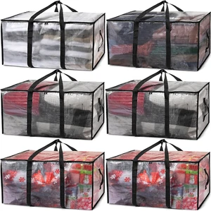 Heavy Duty Moving Bags or Storage Bags – Clear Storage Bins with Lids, Large Mov - Picture 1 of 12