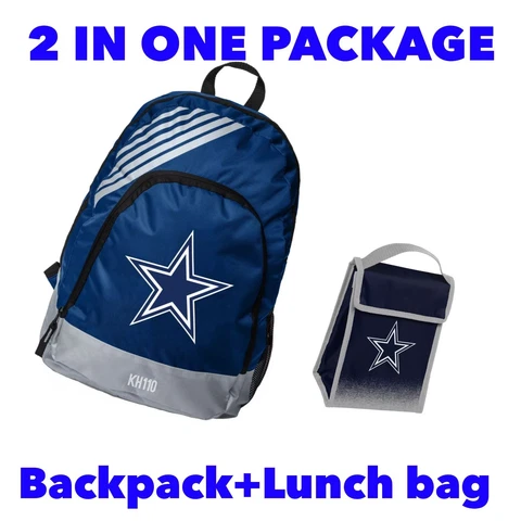 NFL Dallas Cowboys Backpack+Lunch bag 2 in1 Package Cover