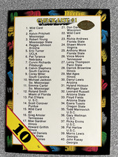 1991 Wild Card Draft Checklist #1 10 Stripe Parallel Card #157