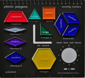 Plantilla de polígonos incluye 11 bloques de patrones métricos recurso geométrico - Imagen 1 de 1