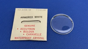 Genuine Bulova Accutron 7035 AW Armored White Crystal NOS 30.60mm (11C6) - Picture 1 of 2
