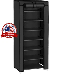 Armario Estante Para Zapatos Organizador Zapateros Largo 7 De Niveles De Piso US - Picture 1 of 8