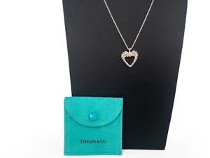 Tiffany & Co. Sterling Silver Twisted Heart Pendant Necklace 5.6g Made in USA - Picture 1 of 12
