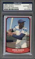 1988 Pacific Legends Autograph #36 Ernie Banks Auto PSA Authentic