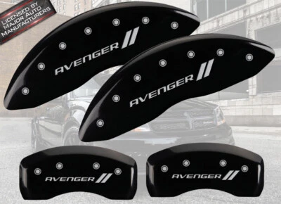 2008-2014 Dodge "Avenger //" Front + Rear Black MGP Brake Disc Caliper Covers - Image 1 of 4