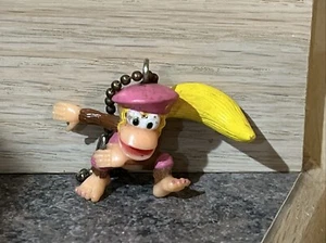 SUPER RARE! DONKEY KONG COUNTRY 2 Dixie Kong Beaded Keychain PVC Figurine, 90s - Picture 1 of 5