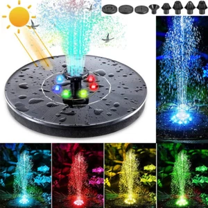 Outdoor Solar Floating Garden Water Fountain Pool Pond Waterfall Water Pump 16cm - Picture 1 of 12