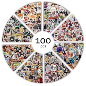 100pcs Japanese anime sticker Demon slayer Naruto Attack on titans Avatar - Picture 1 of 11
