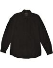 JULES Mens Fitted Shirt XL Black Pinstripe Cotton BE89