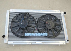 Radiador de aluminio + ventiladores para Subaru Impreza WRX STI GC8 1992-2000 99 98 97 96 MT - Imagen 1 de 6