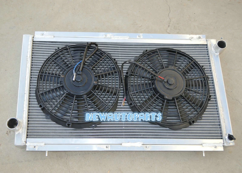 Radiador de aluminio + ventiladores para Subaru Impreza WRX STI GC8 1992-2000 99 98 97 96 MT Foto 1 de 4