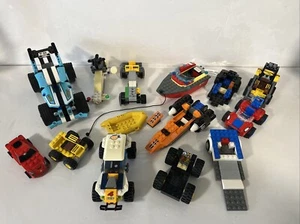 Lego Bundle Part Built Vehicles Boats Cars Fork Lift Various Stages Parts Only - Picture 1 of 15