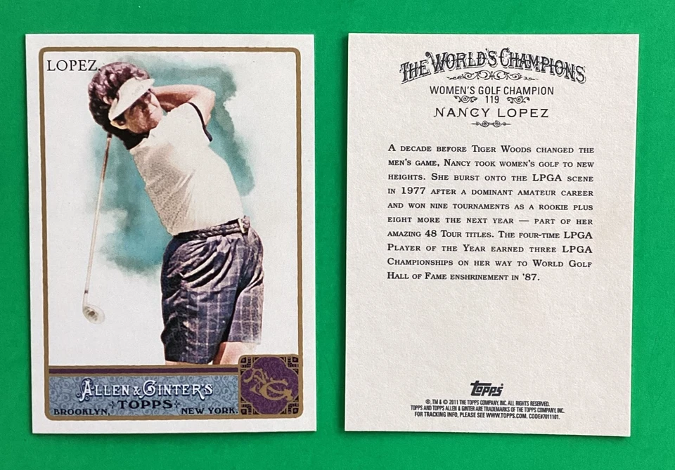 9 . 2011 ALLEN GINTER . NANCY LOPEZ . WOMEN'S GOLF CHAMPION . LPGA . GOLF HALL - Image 1 of 1