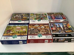 Charles Wysocki Lote de 6 Rompecabezas Americanos 1000 Piezas Completos, ¡Como Nuevo! - Imagen 1 de 7