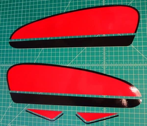 Calcomanías de tanque pegatinas gráficas vintage CB100 CB SB 100 K2 ROJO 4 piezas - Imagen 1 de 1