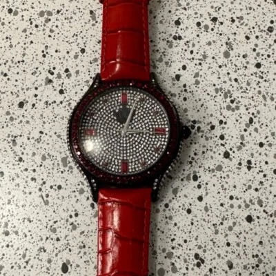 2010 Chouette Taiwan Watch Christmas Limited Edition Crystal Stainless Leather - Photo 1/4