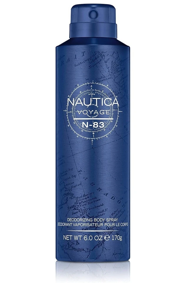 NAUTICA VOYAGE N 83 Spray Corporal Desodorizante Masculino 6 oz 170g NOVO NA LATA - Imagem 1 de 1