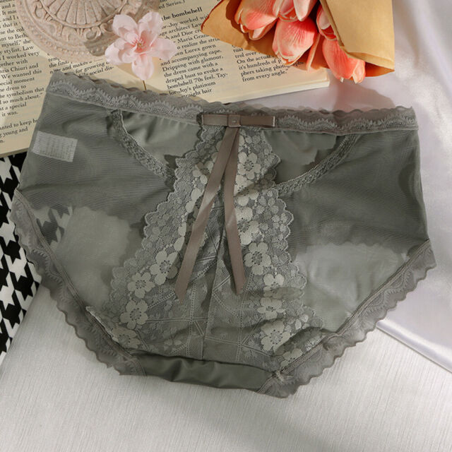 Womens Sexy Underwear Lace See Through Lingerie Mesh Briefs Panties  Knickers .