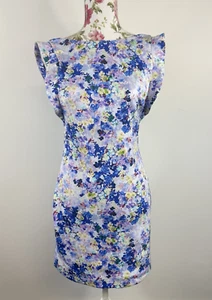 Forever New women's dress floral sleeveless lined short length ruffle Size 10 - Picture 1 of 12