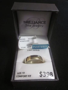 14k Yellow Gold NEW Mens Wedding Band Ring Size 10 4 grams Not Scrap Retail $600 - Picture 1 of 10