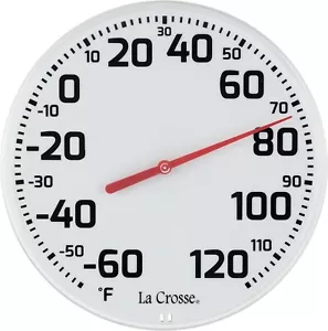 Outdoor Indoor Thermometer Easy Read Bold Analog Display Weather Resistant - Picture 1 of 5