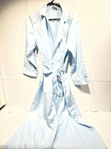 Vintage 80s Jayre California Kimono Robe Med Satin Belted Pockets Length 55in - Picture 1 of 12