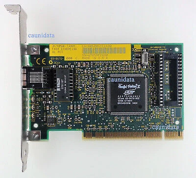 3COM 3C905B-TXNM FAST ETHERLINK XL PCI NETWORK 03-0172-000 REV C 1-YEAR WARRANTY - Image 1 of 1