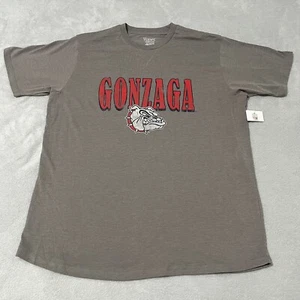 NEW Gonzaga University Bulldogs Shirt Mens XL Grey Faded Logo Basketball Hanes - Picture 1 of 8