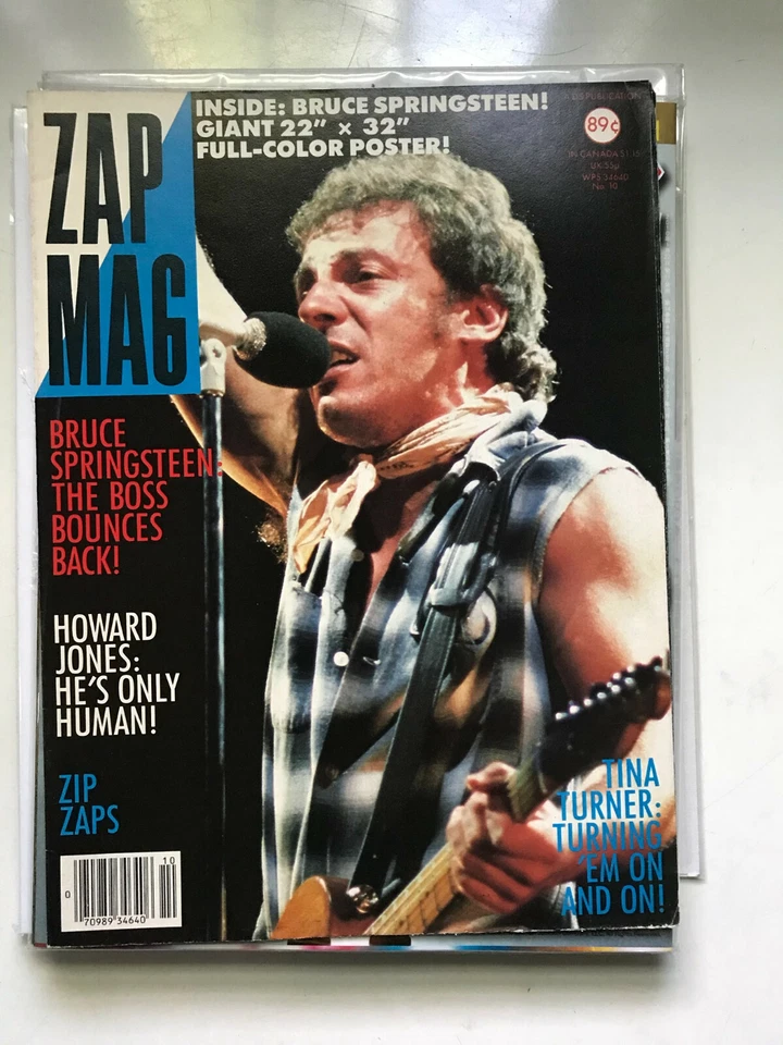 Zap mag #10 1984  Bruce Springsteen poster  - Image 1 of 1