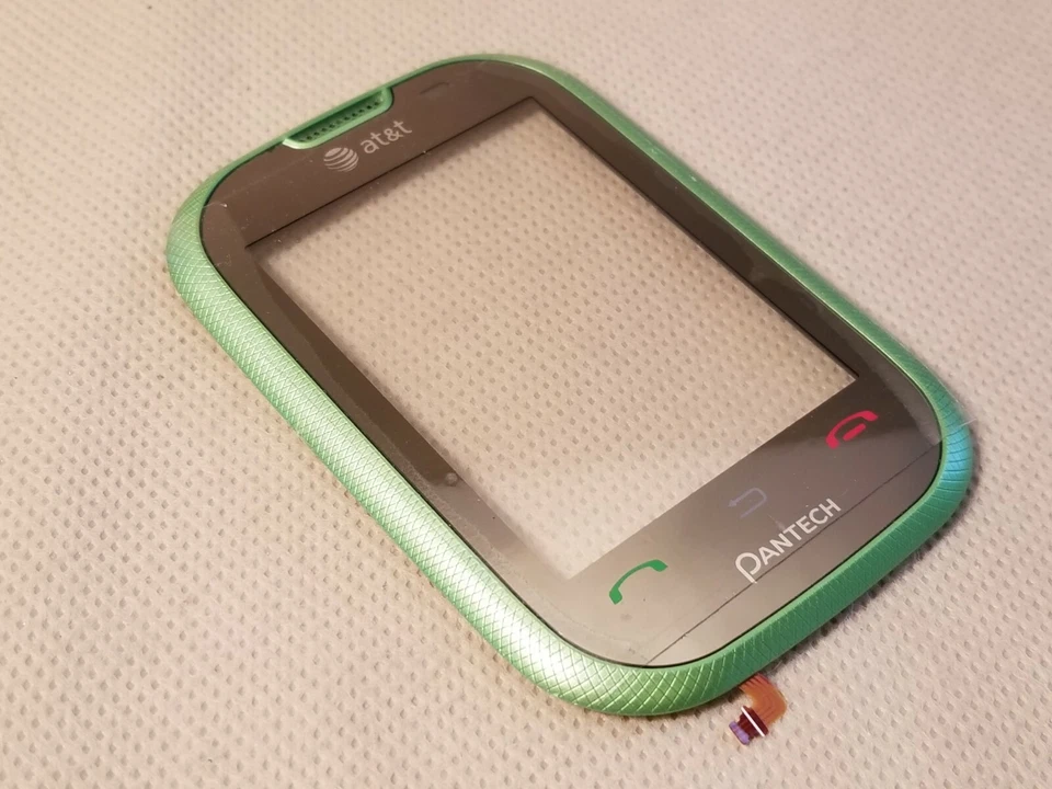 New Pantech OEM Touch Screen Digitizer Bezel Frame for AT&T PURSUIT P9020 GREEN - Image 1 of 4