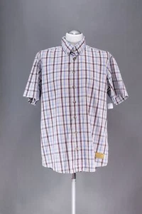 Camel Active Freizeithemd Hemd L grau blau kariert Kurzarm Button-Down B1062 - Bild 1 von 5