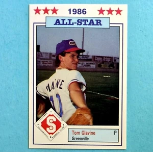 1986 Donn Jennings Tom Glavine Southern League All-Stars #23 Braves Rookie Card - Picture 1 of 4