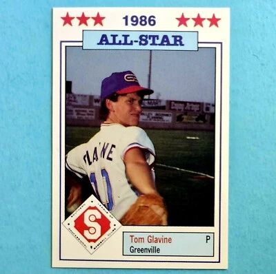 Tarjeta de novato 1986 Donn Jennings Tom Glavine Southern League All-Stars #23 Braves Foto 1 de 4