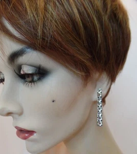 NEW Dannijo Unusual Shaped CZ Ear Rings Backs Stamped Comes W Pouch - Picture 1 of 12