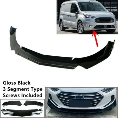 Add-on Universal Fit For Ford Transit Connect 2015-20 Front Lip Spoiler Splitter - Image 1 of 4