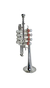 Piccolo trumpet nickel and finish with hard case bag and mouth piece - Picture 1 of 7