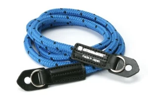 Artisan & Artist Pin Dot Cord Camera Strap. Extra Long Blue Rope ACAM 706 BLBK - Picture 1 of 9