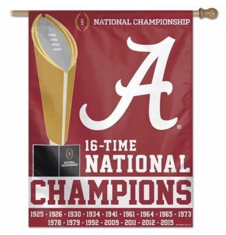University of Alabama 2015 National Champions Crimson Vertical House Flag Cover
