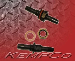 (2) 5/16" x 5/16" Hose Barb Thru-Panel Straight Fitting Adapter w/ Nut & Washer - Picture 1 of 3
