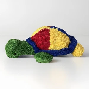 TURTLE Plush Baby Boyds Vintage Stuffed Animal Multicolor Primary Colors Words - Picture 1 of 15