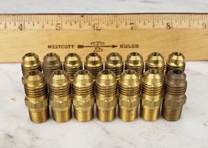 15x Instalación de tubería de pezón hexagonal de latón - 3/16" Flare x 1/8" NPT acoplador adaptador macho - Imagen 1 de 13