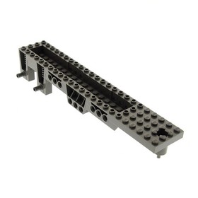 1X Lego Truck Trailer 4X24X3 Old Dark Gray Chassis 4654 45400
