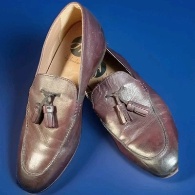 Мужские кисточки без застежек H от Hudson Dk. Коричневый кожаный мокасины 42UK = 9 мужчин ~ 11 женщин - Изображение 1 из 4